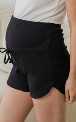 [BACKORDER] Arla Ribb Maternity Shorts in Black