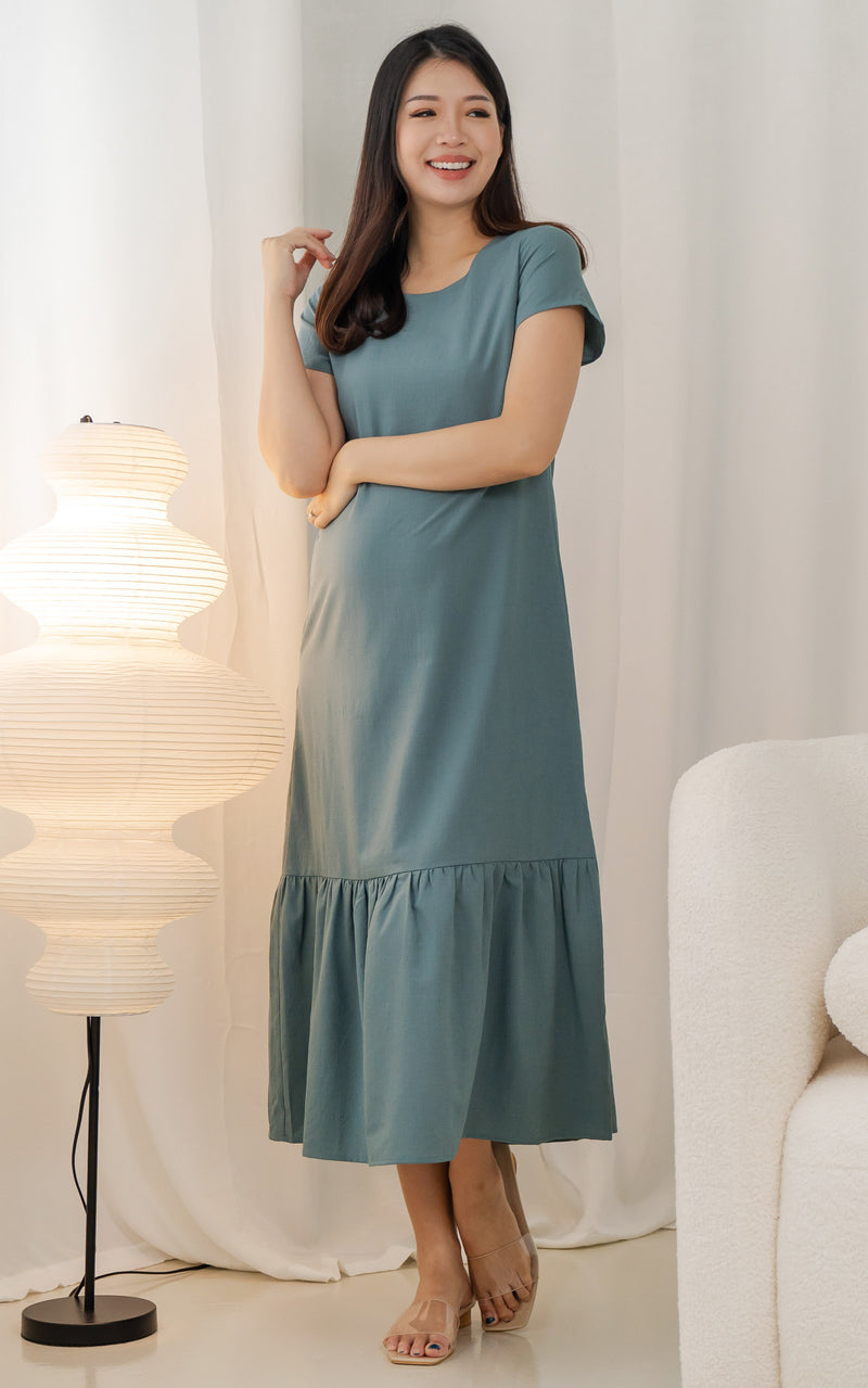 Emery Nursing Dress in Green