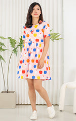 Apple Printed Nursing Dress