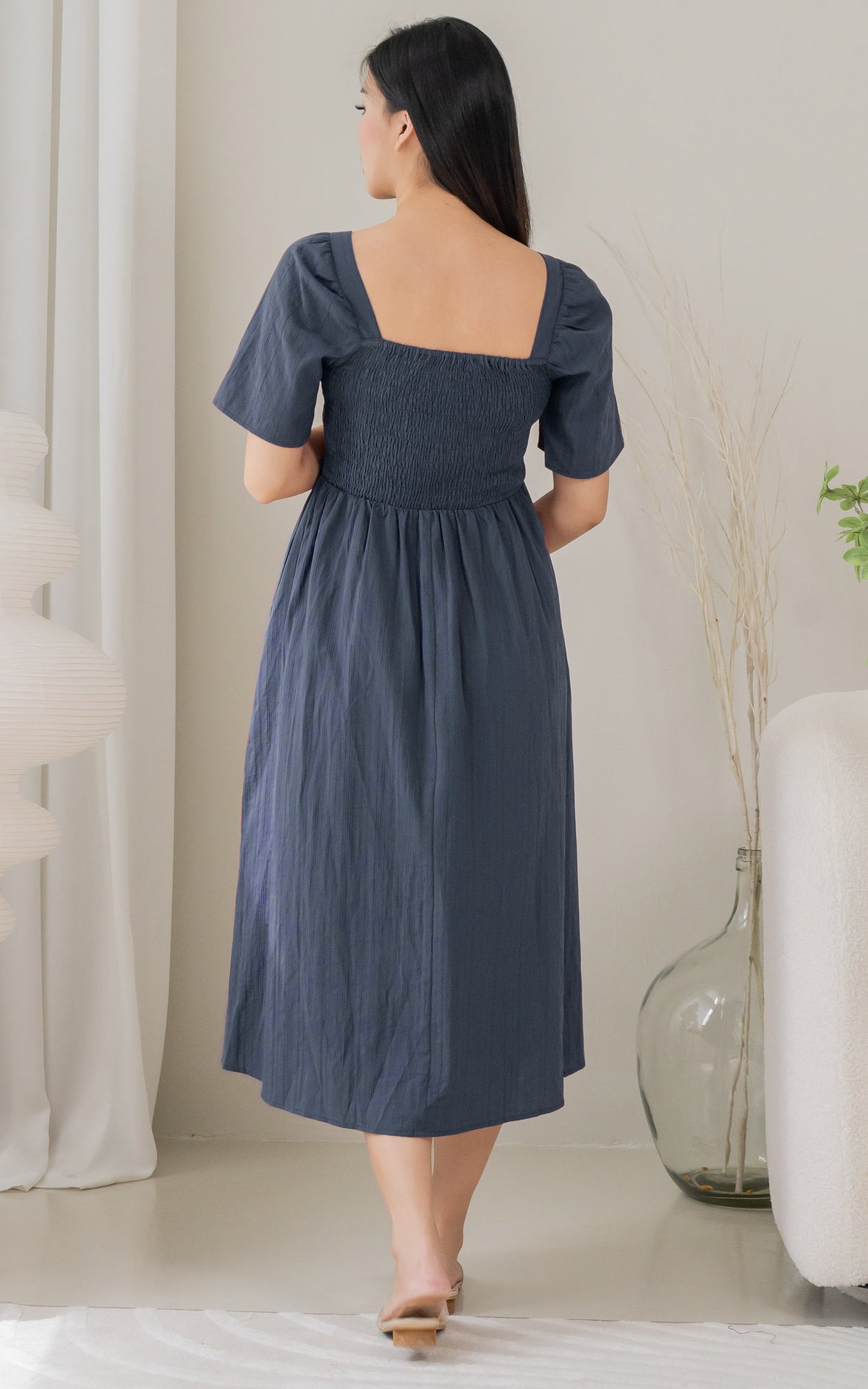 Eden Lines Nursing Dress in Navy