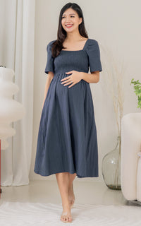 Eden Lines Nursing Dress in Navy