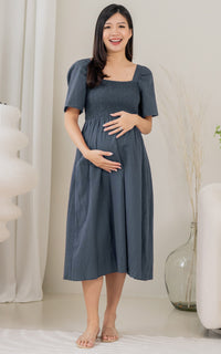 Eden Lines Nursing Dress in Navy