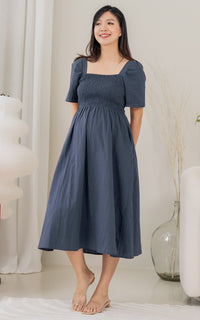Eden Lines Nursing Dress in Navy