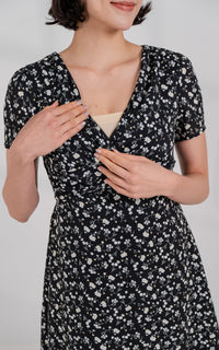 Adaline Front Twist Nursing Dress