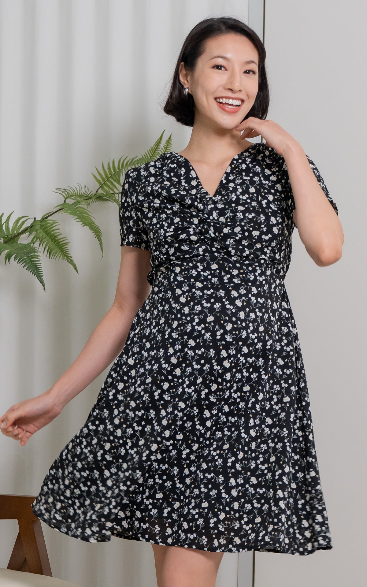 Adaline Front Twist Nursing Dress