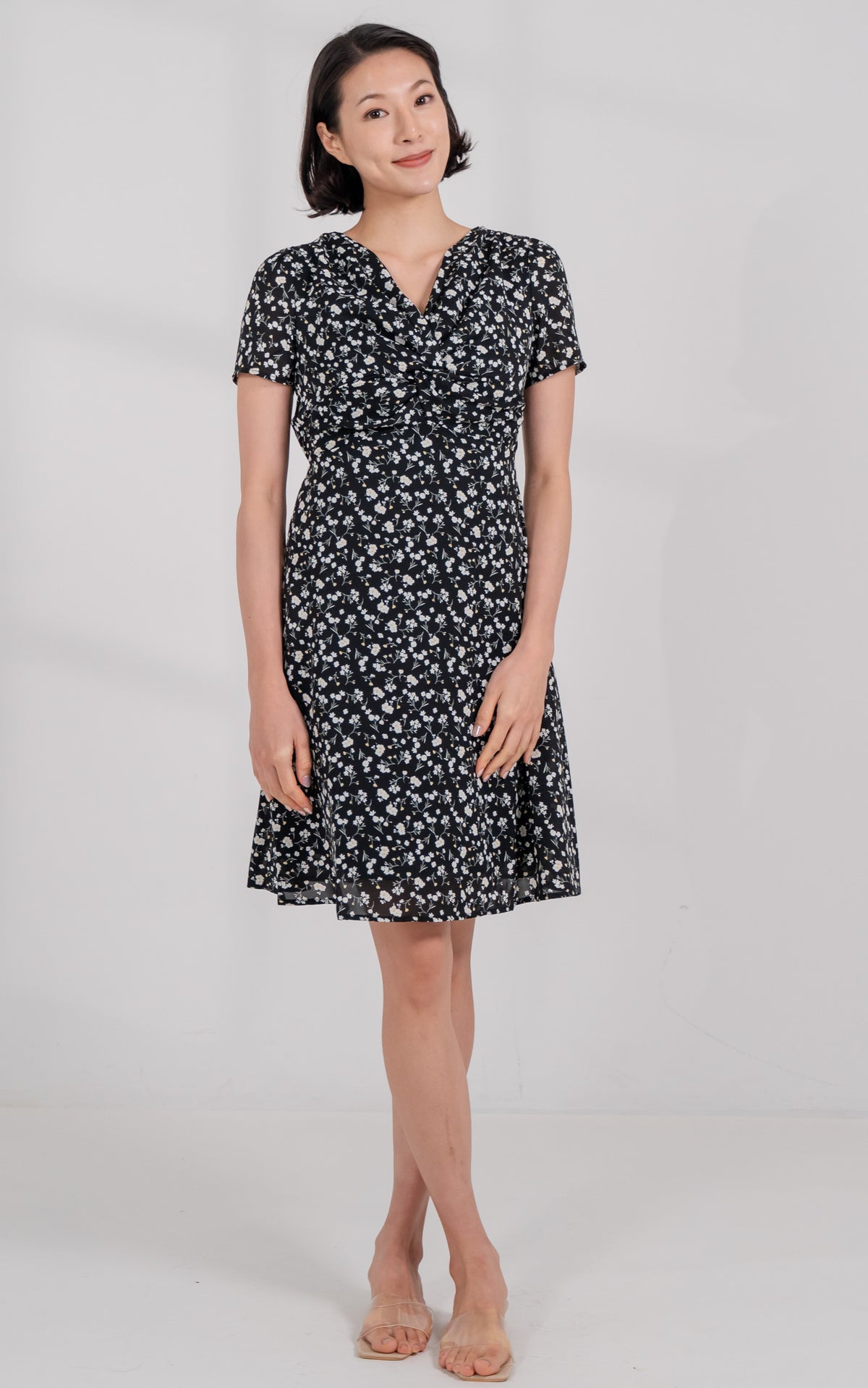 Adaline Front Twist Nursing Dress