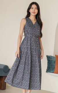 Adriana Floral Pleated Dress