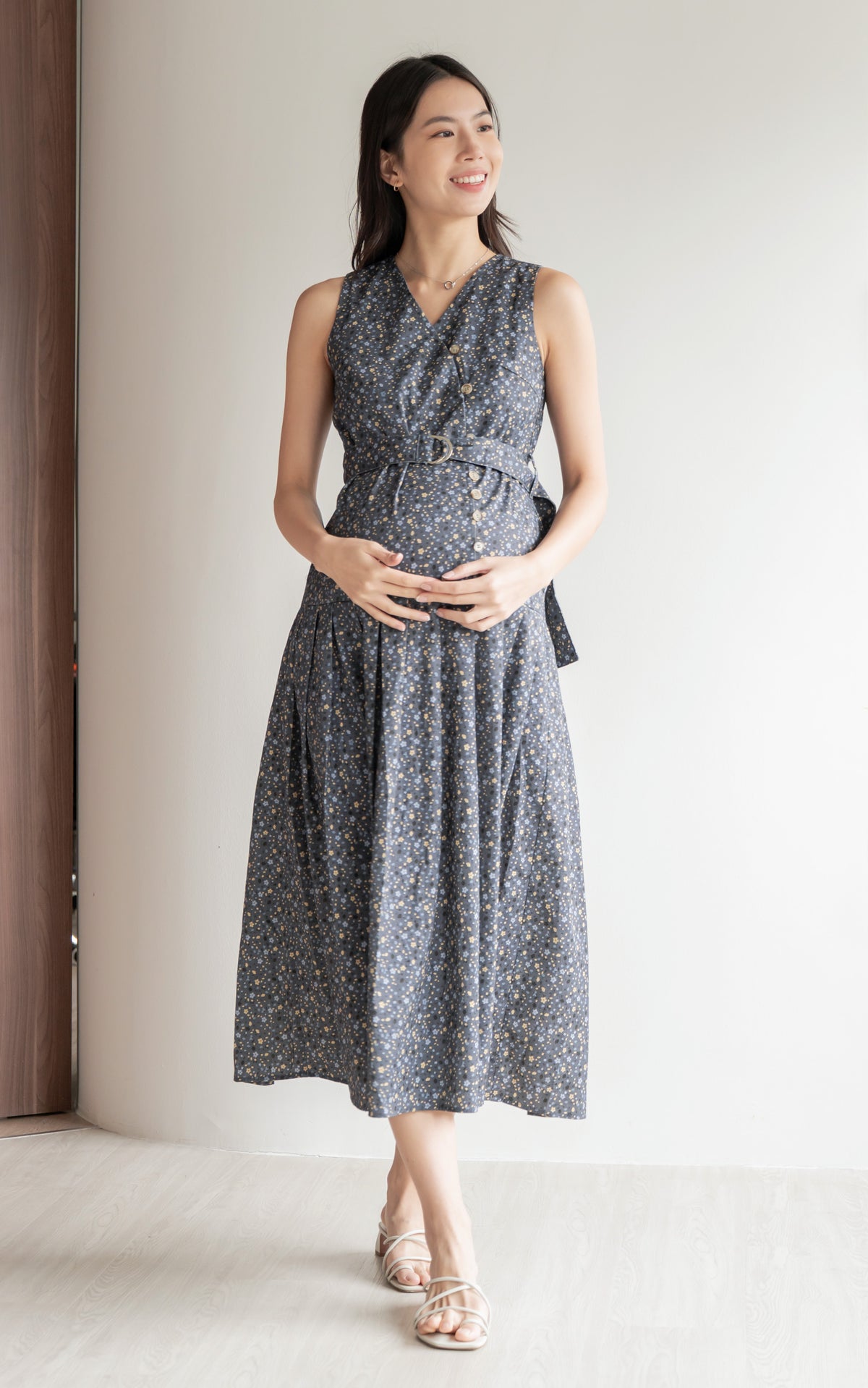 Adriana Floral Pleated Dress