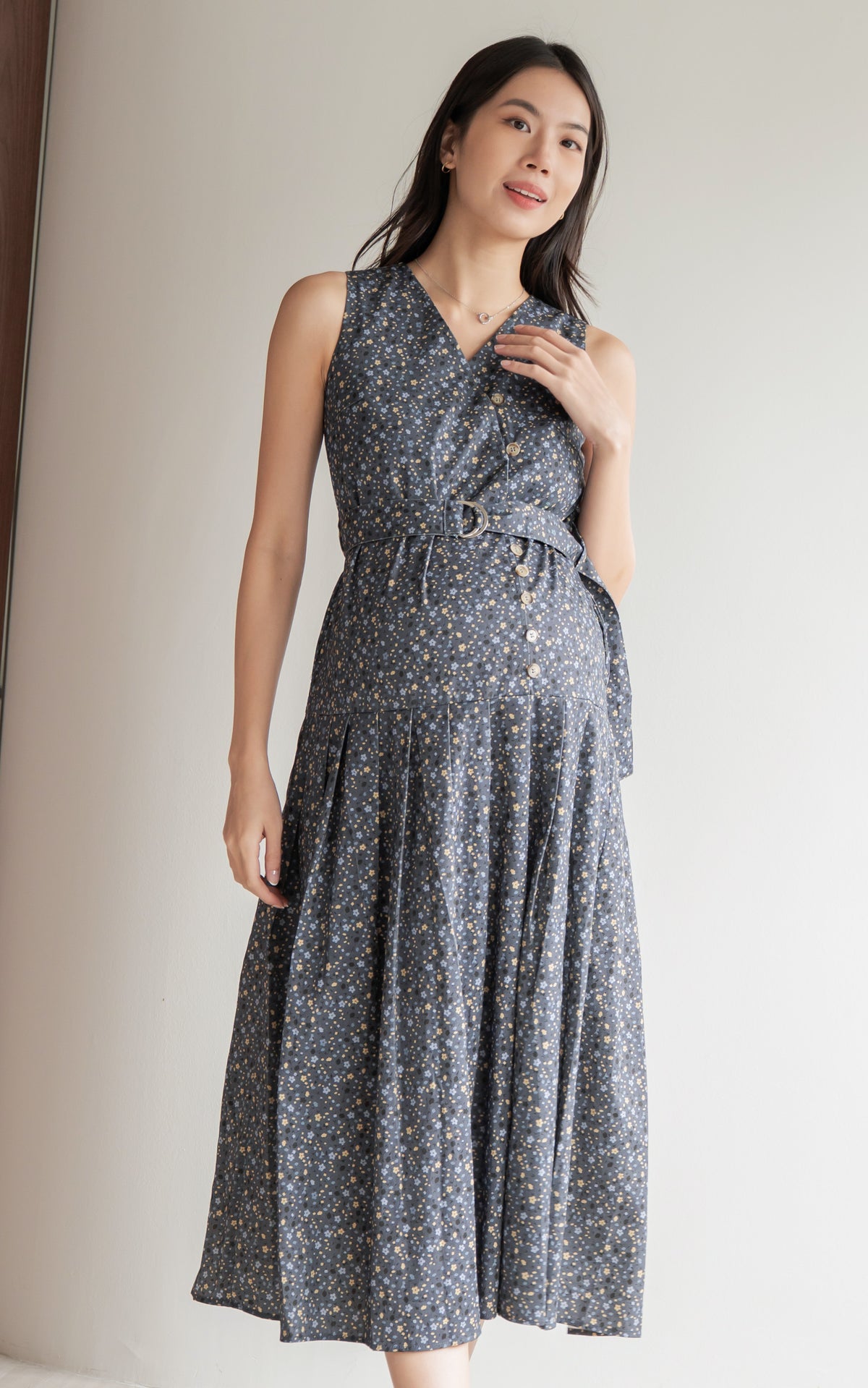 Adriana Floral Pleated Dress