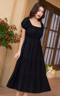 Aera Textured Dress in Black