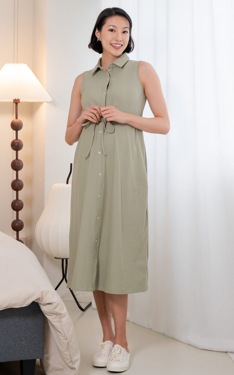 Aitana Nursing Dress in Sage