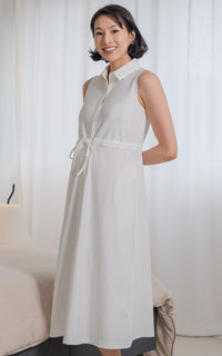 Aitana Nursing Dress in White
