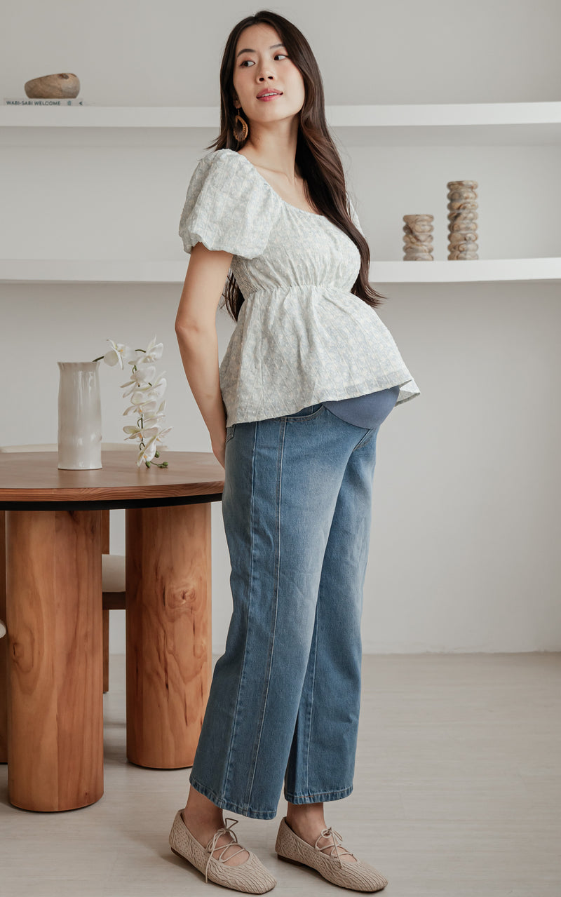 Emely Maternity Pant in Light Blue