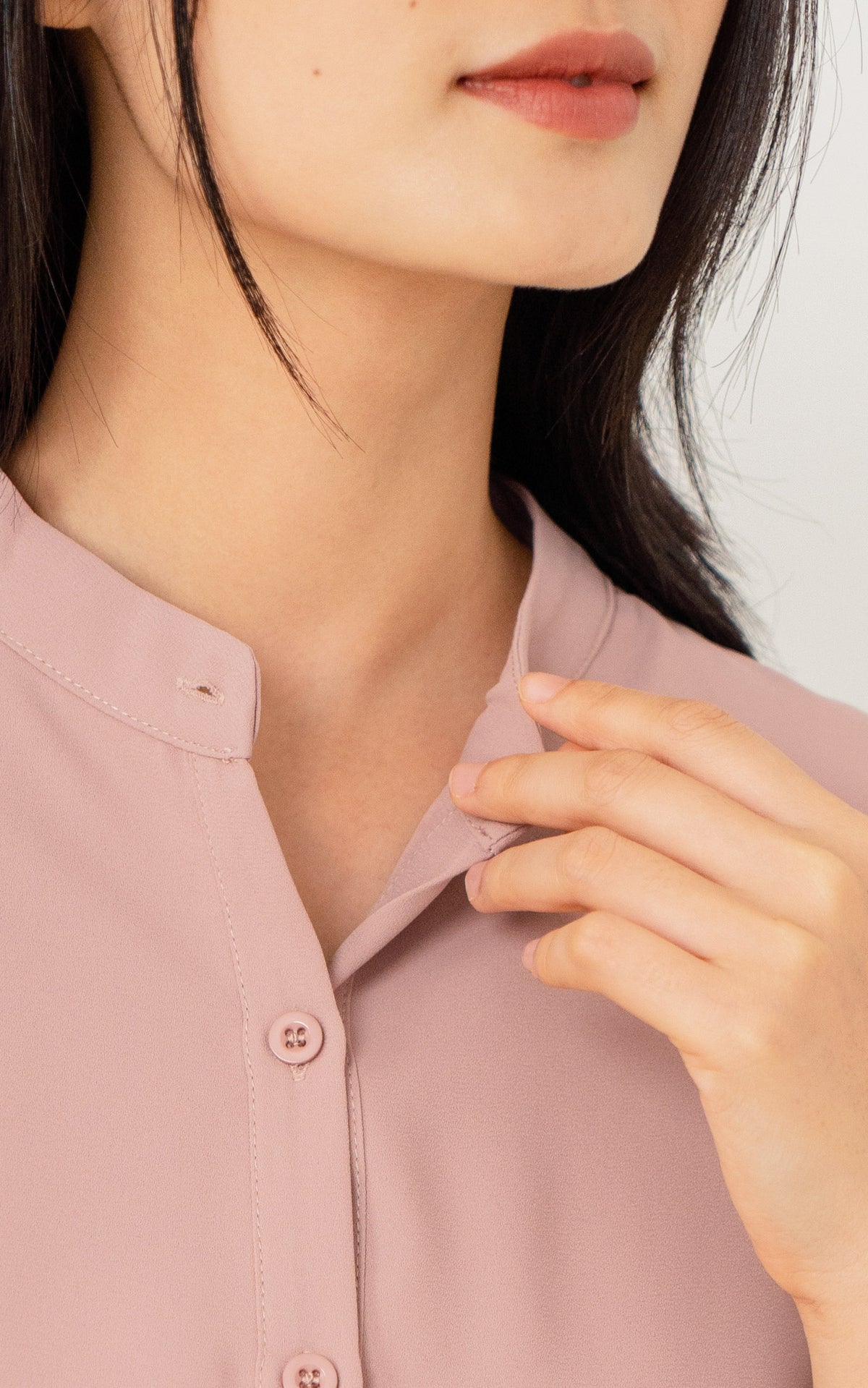 Alice Nursing Shirt Dress in Dusty Pink