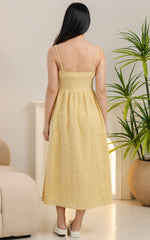 Alina Padded Nursing Dress in Yellow