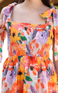 Amina Floral Nursing Dress in Purple