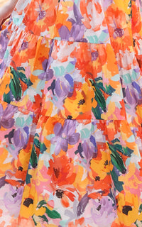 Amina Floral Nursing Dress in Purple