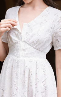 Aylin Eyelet Classic Dress