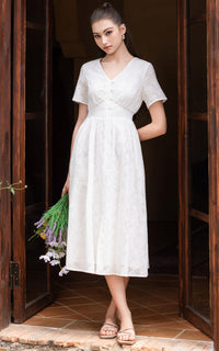 Aylin Eyelet Classic Dress