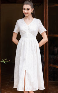 Aylin Eyelet Classic Dress
