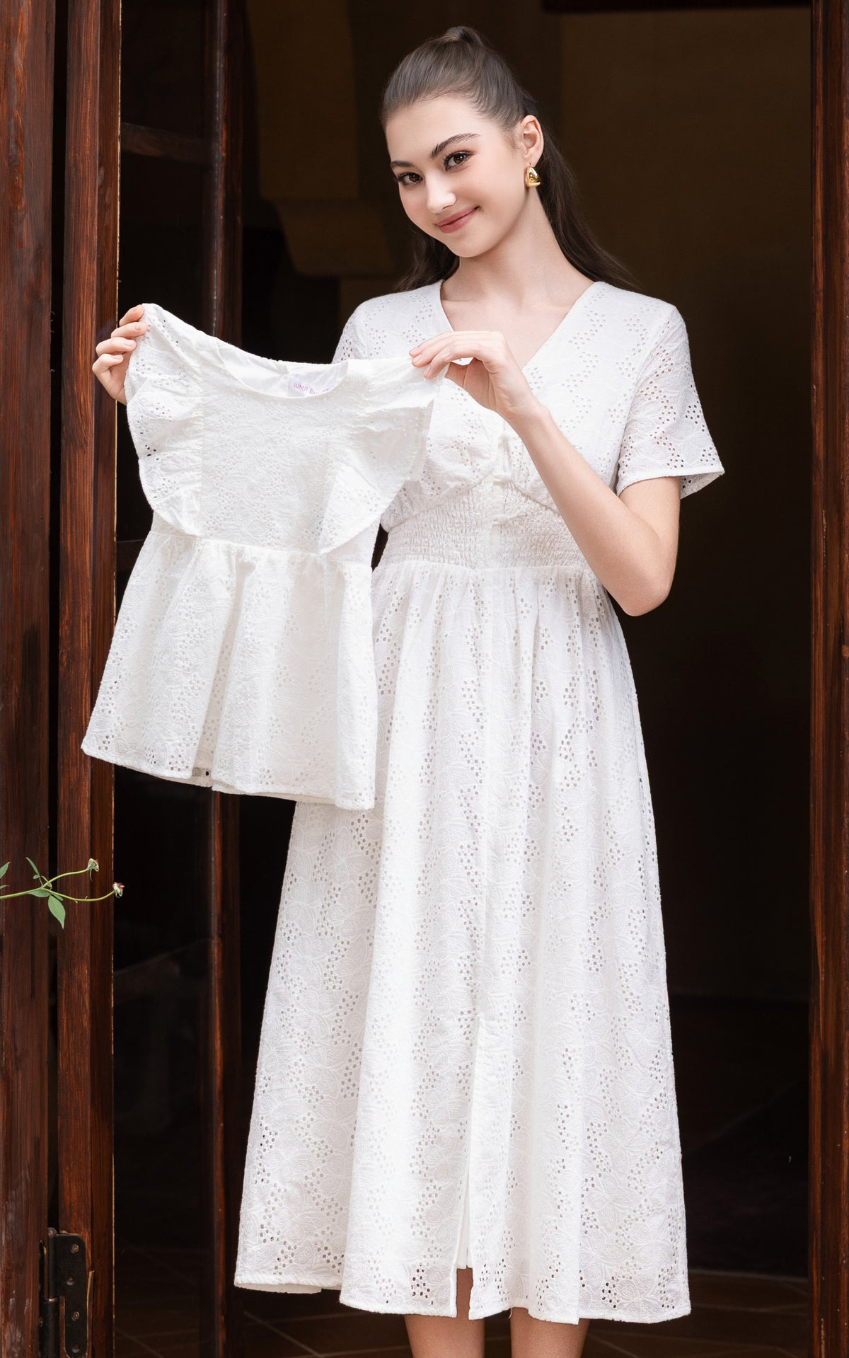 Aylin Eyelet Girl Dress