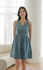 Blakely Denim Nursing Dress in Light Denim