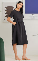 Brooklyn Nursing Dress in Black