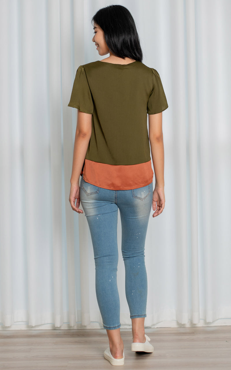 Caroline Colourblock Nursing Top