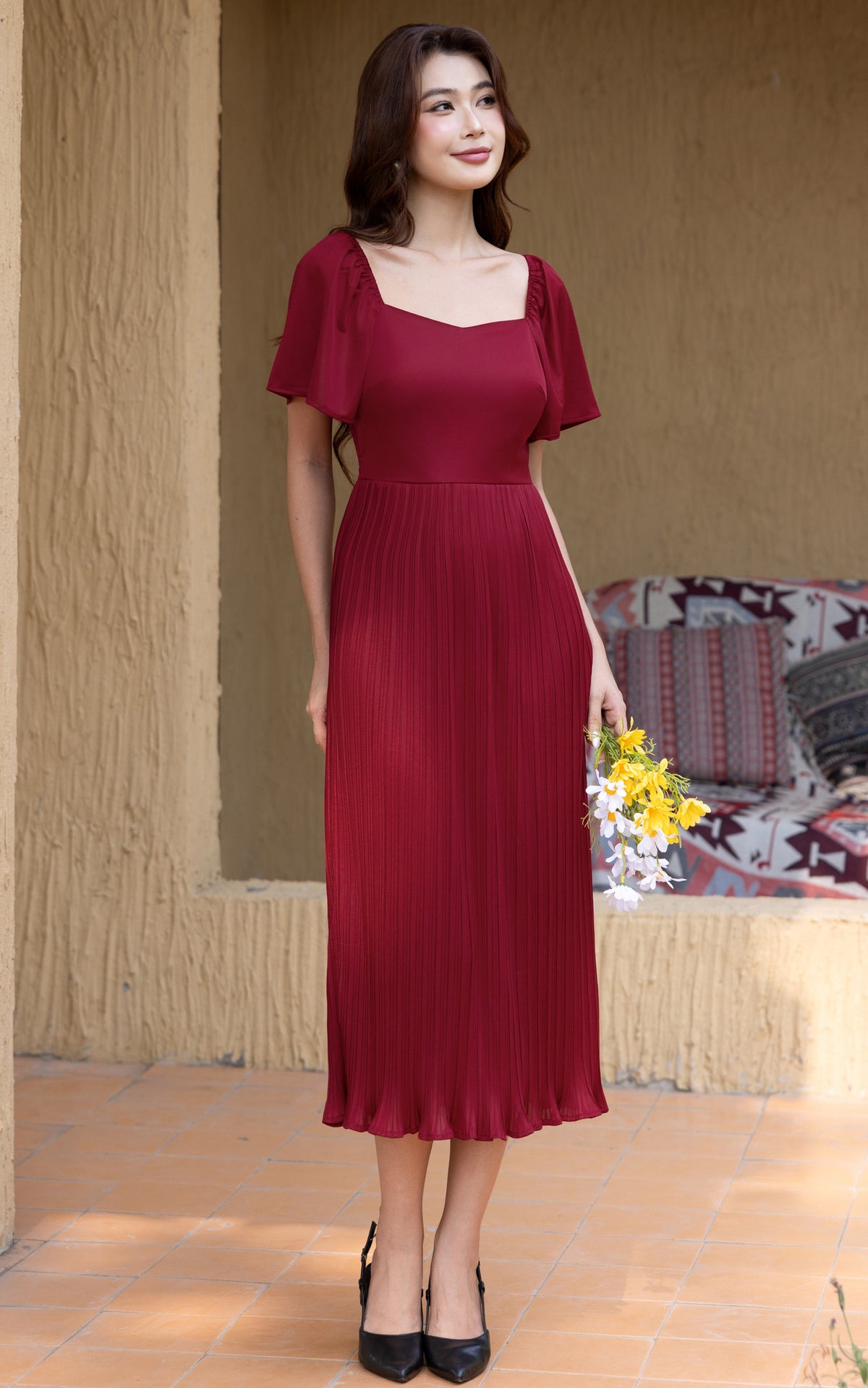 Celestial Pleated Dress