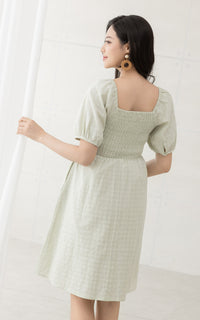 Coco Swiss Dots Nursing Dress in Sage