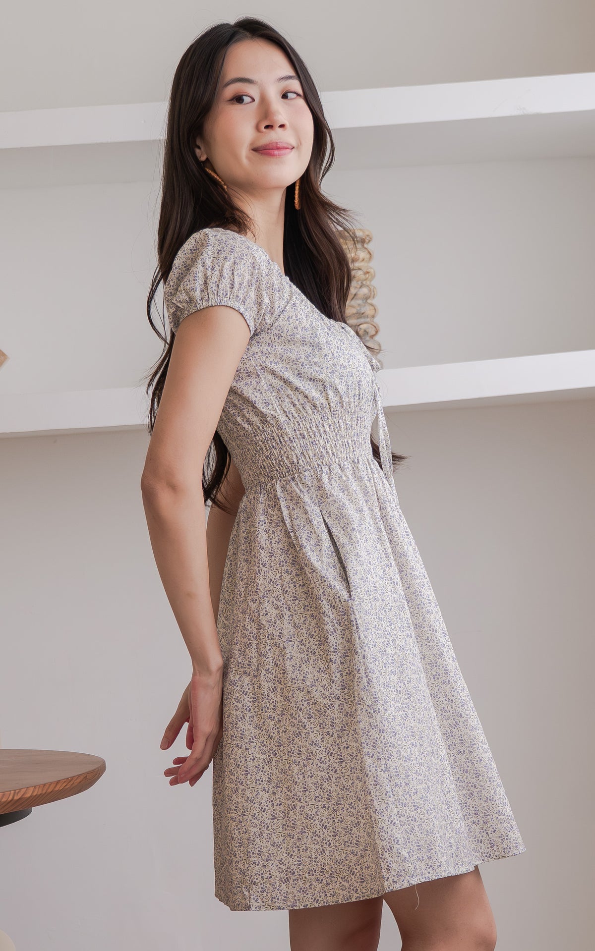 Dorothy Floral Nursing Dress in Purple