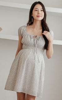 Dorothy Floral Nursing Dress in Purple