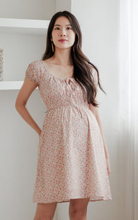 Dorothy Floral Nursing Dress in Red