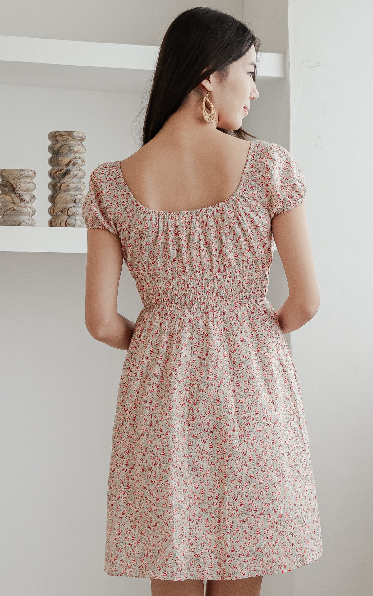 Dorothy Floral Nursing Dress in Red