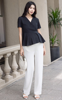 Dream Maternity Work Pants in Cream