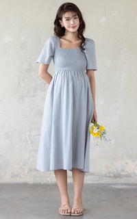Eden Lines Nursing Dress in Muted Blue