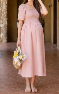 Eden Lines Nursing Dress in Pink