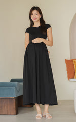 Elianna Nursing Dress in Black