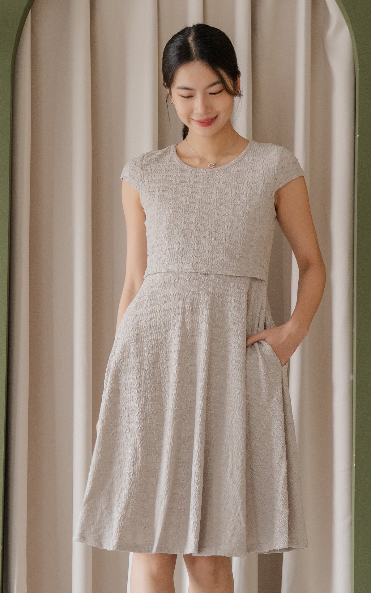 Elise Skater Textured Dress