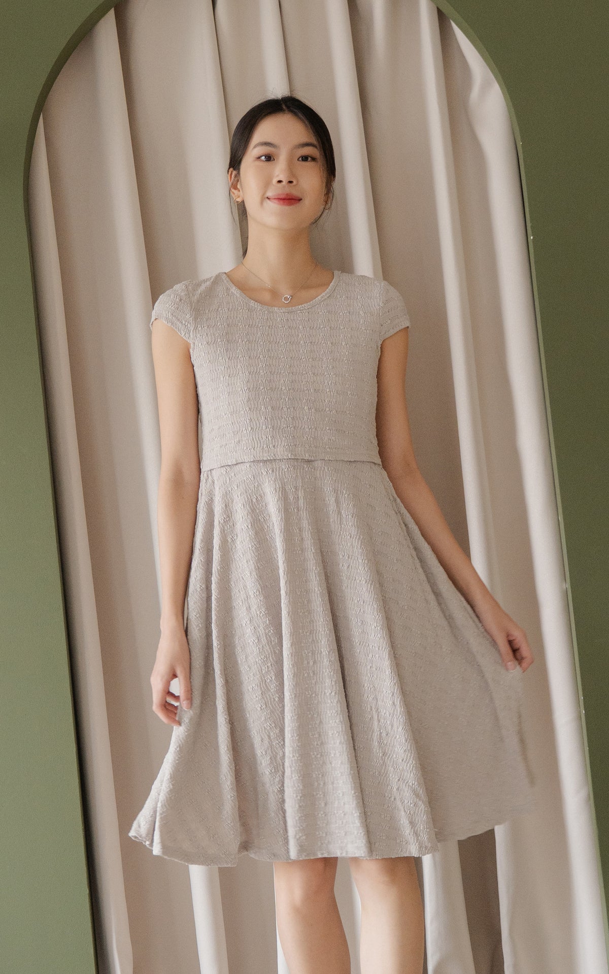 Elise Skater Textured Dress