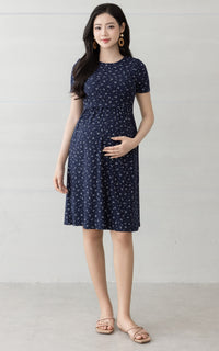 Elle Floral Knitted Nursing Dress