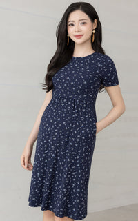 Elle Floral Knitted Nursing Dress