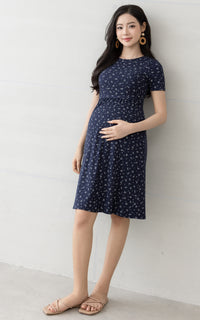 Elle Floral Knitted Nursing Dress