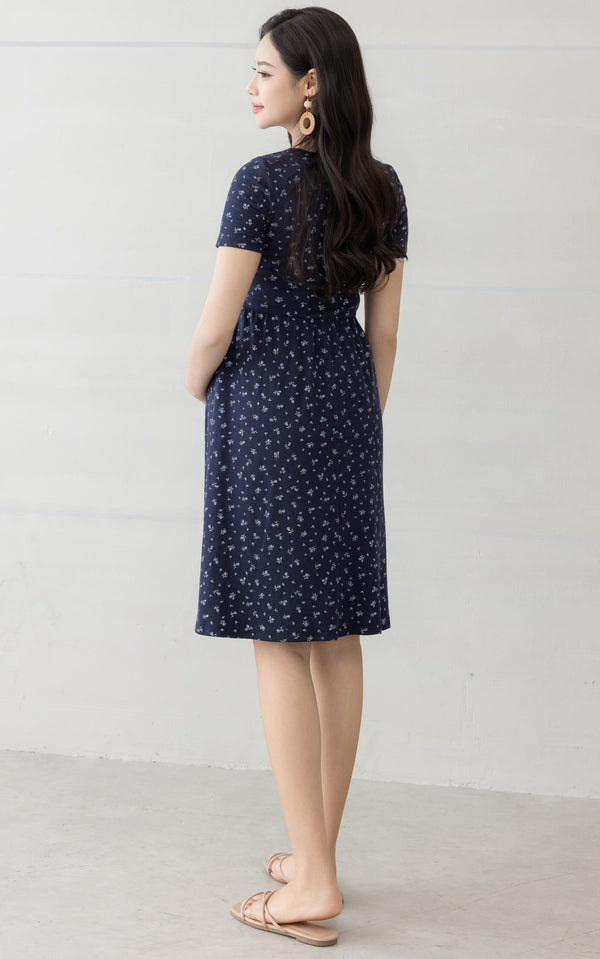 Elle Floral Knitted Nursing Dress