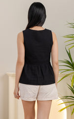 Elliani Nursing Top in Black