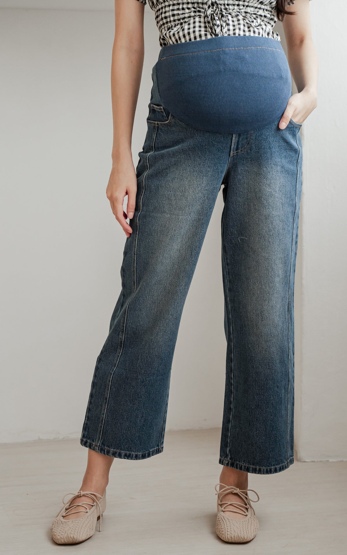 Emely Maternity Pant in Dark Blue