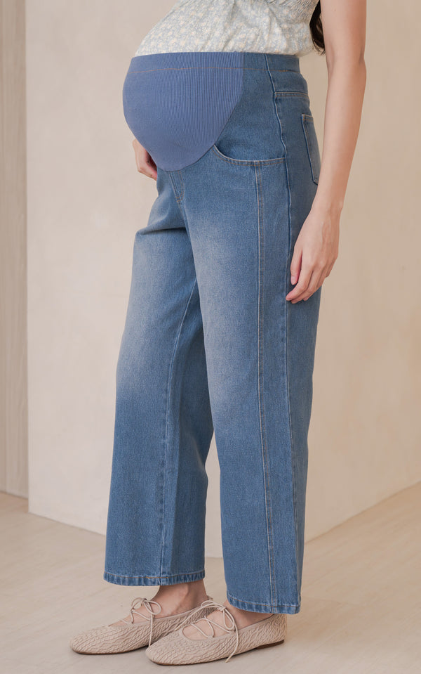 Emely Maternity Pant in Light Blue