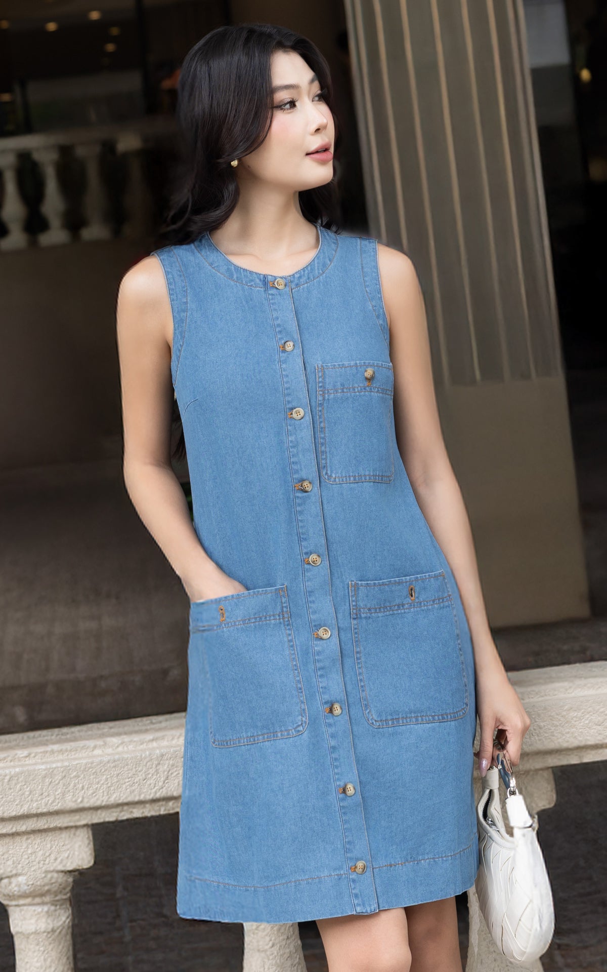 Esme Denim Nursing Dress