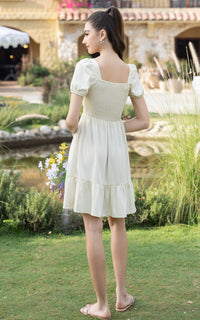 Frances Smocked Nursing Dress in Butter Yellow