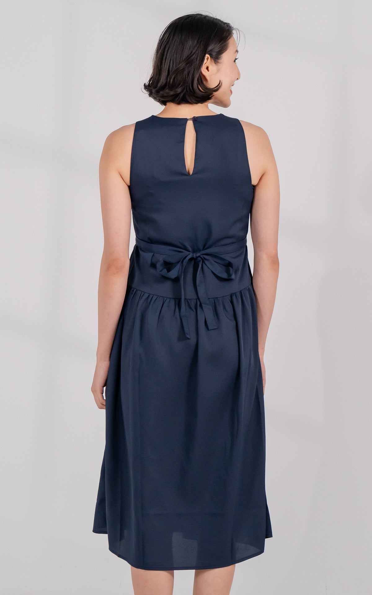 Hallie Nursing Dress in Navy